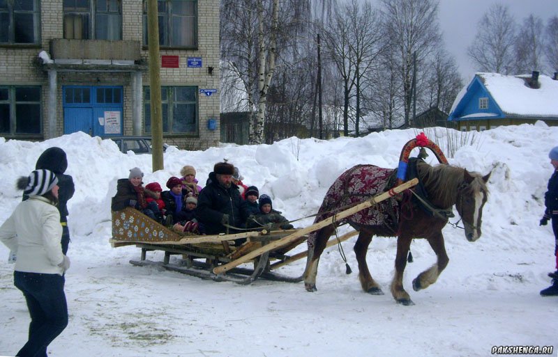 "Проводы зимы" 2011 год.Традиционное катание на лошади.