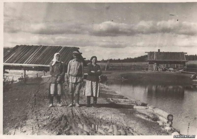 Жители д. Антрошево. ....., Александр Семенович (1881-1955), Евгения Евгеньевна (1890-1975), оба по фамилии Горбуновы