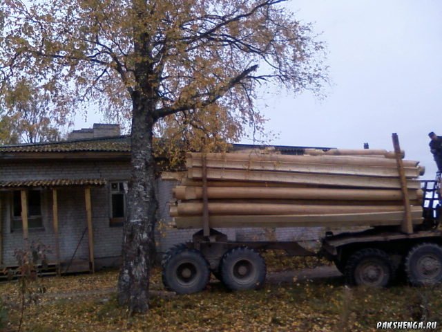 19 и 20 сентября привезен сруб церкви