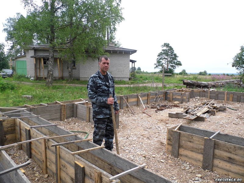 Заливка фундамента 30 июля 2013