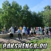 д. Пакшеньга 31 августа приезд Владыки Василия для освящения фундамента строящегося храма в честь св. блаж. Матроны Московской.