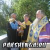 д. Пакшеньга 31 августа приезд Владыки Василия для освящения фундамента строящегося храма в честь св. блаж. Матроны Московской.